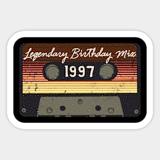 1997 Classic Vintage Retro Cassette Tape Birthday Mix Sticker